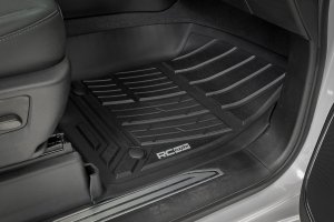 GMC Sierra 1500 Flex-Fit Floor Mats - Front - Rough Country - Bucket - '19-'24